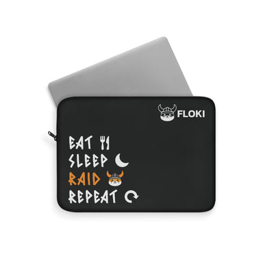 Eat, Sleep, Raid, Repeat Laptop Sleeve — Gamer Viking Laptop Case