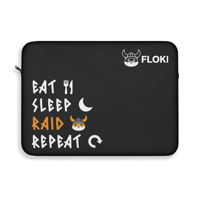 Eat, Sleep, Raid, Repeat Laptop Sleeve — Gamer Viking Laptop Case