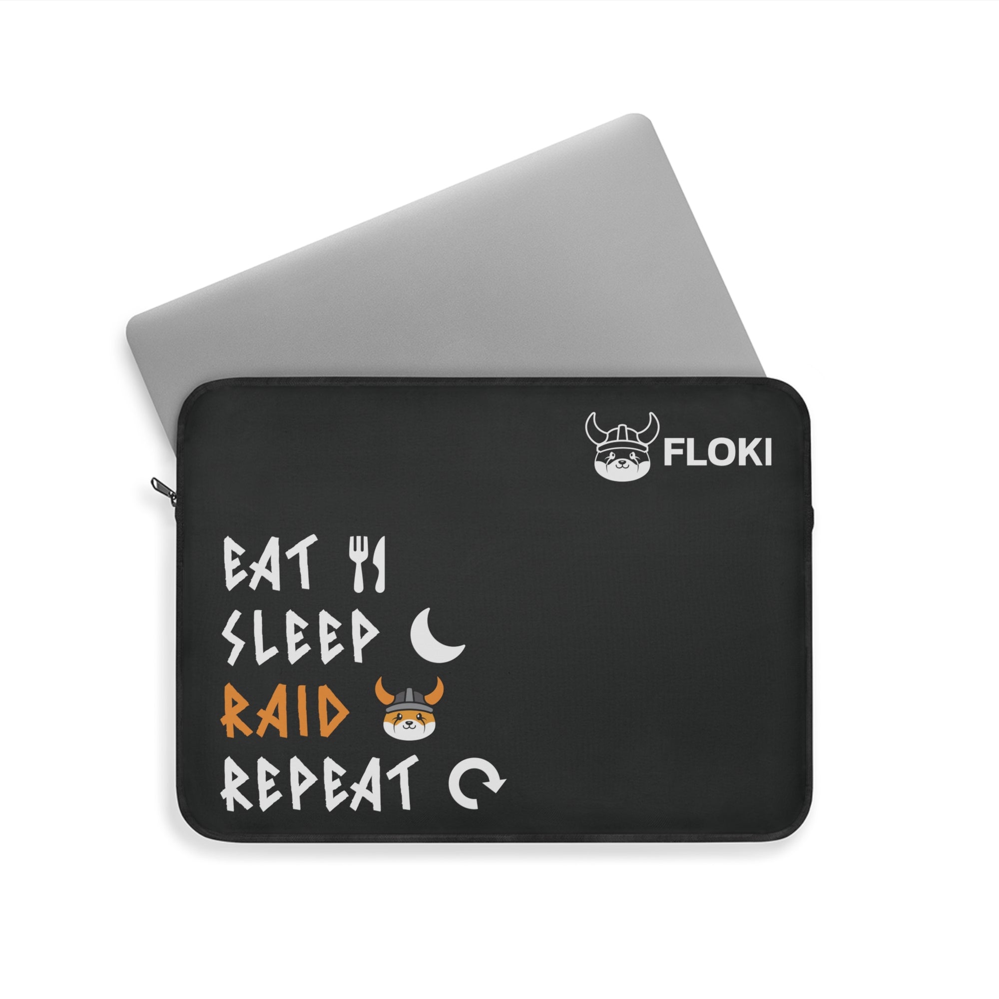 Eat, Sleep, Raid, Repeat Laptop Sleeve — Gamer Viking Laptop Case