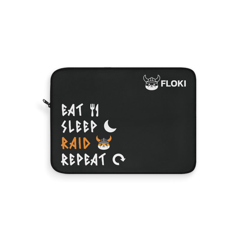 Eat, Sleep, Raid, Repeat Laptop Sleeve — Gamer Viking Laptop Case