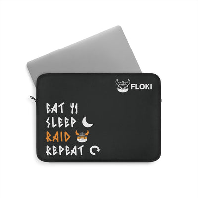 Eat, Sleep, Raid, Repeat Laptop Sleeve — Gamer Viking Laptop Case
