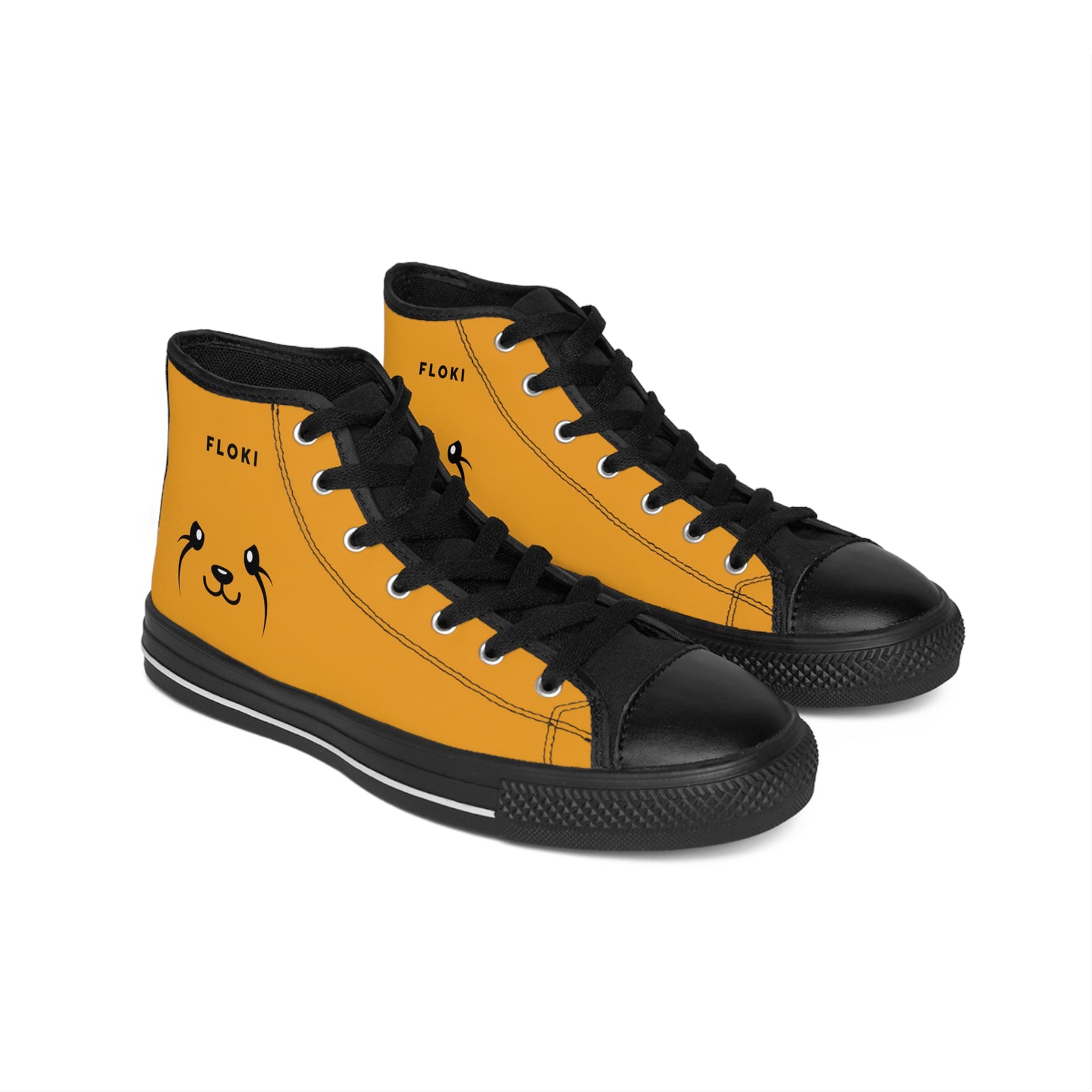 Floki Orange and Black High Tops - Women's