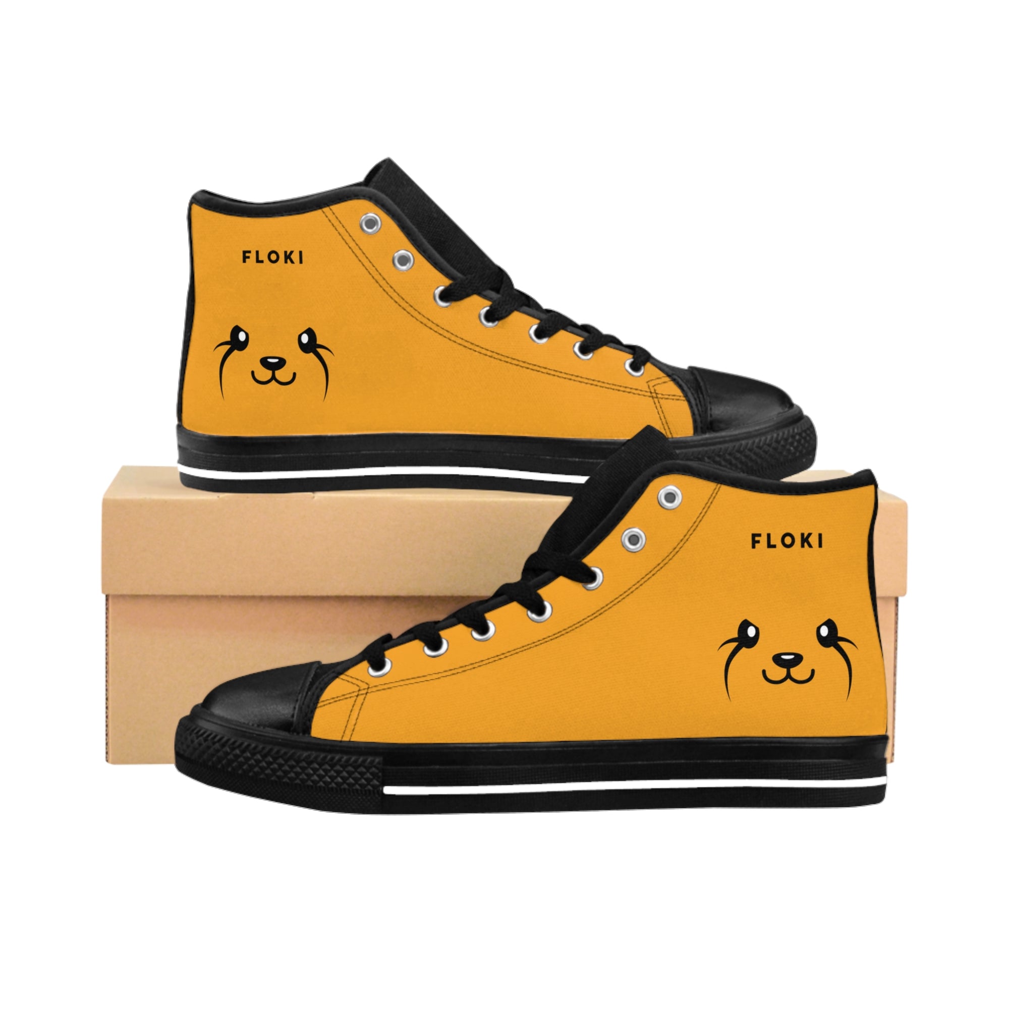 Floki Orange and Black High Tops - Men's