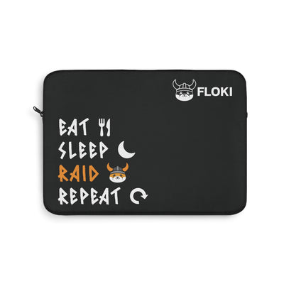 Eat, Sleep, Raid, Repeat Laptop Sleeve — Gamer Viking Laptop Case