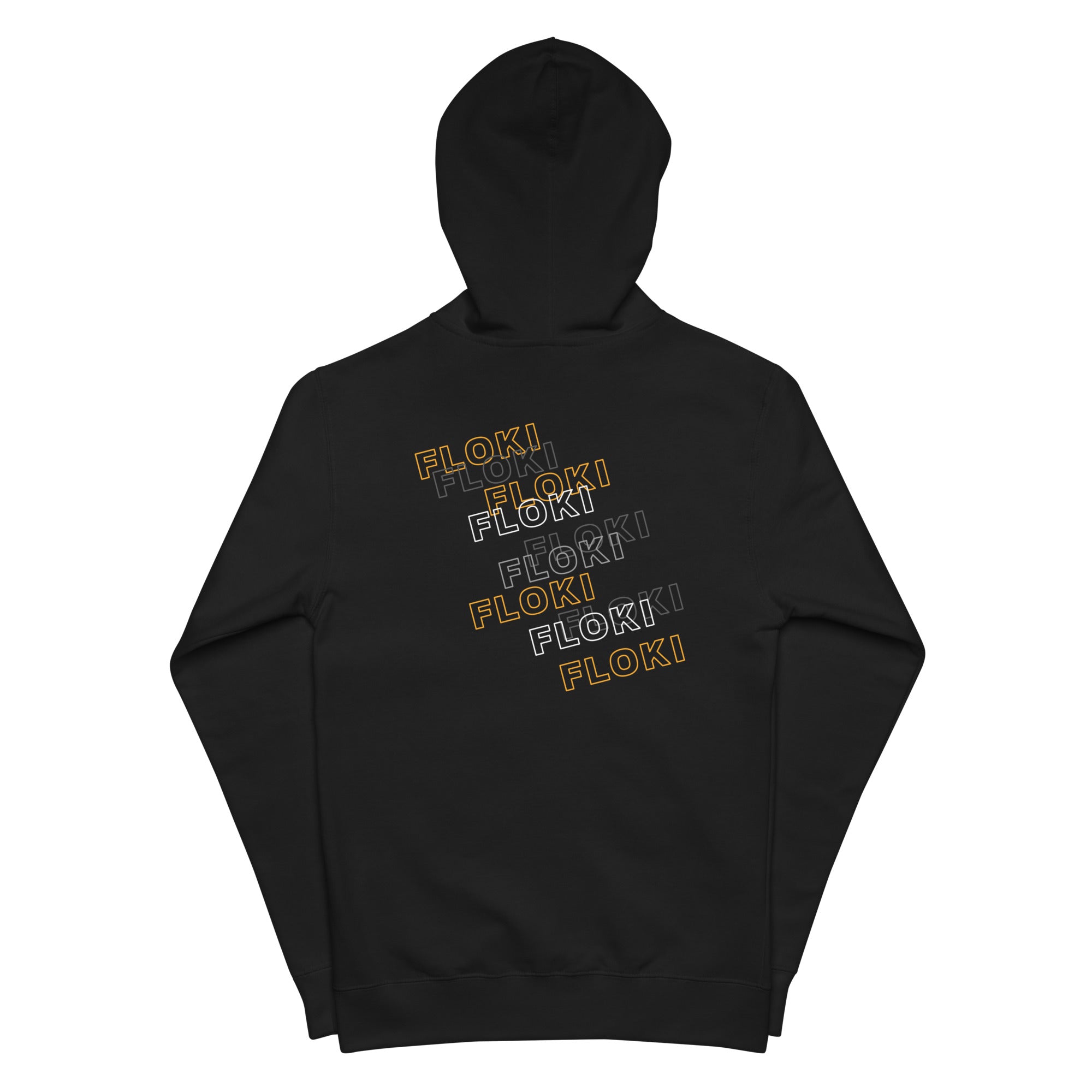 FLOKI Black N' Orange fleece zip up hoodie