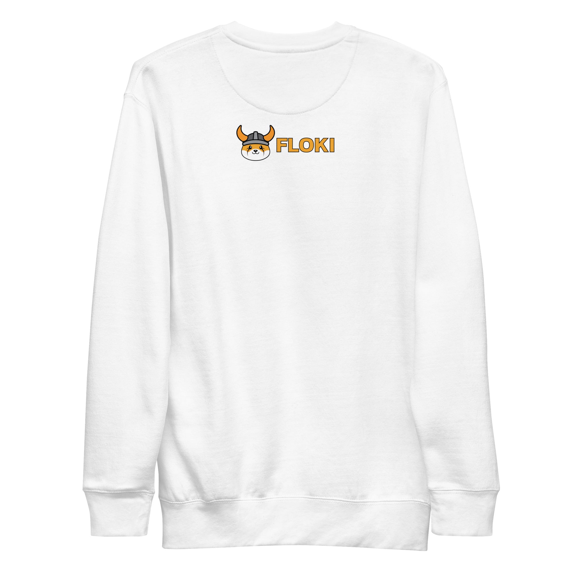 SIMPLE WHITE FLOKI UNISEX SWEATSHIRT