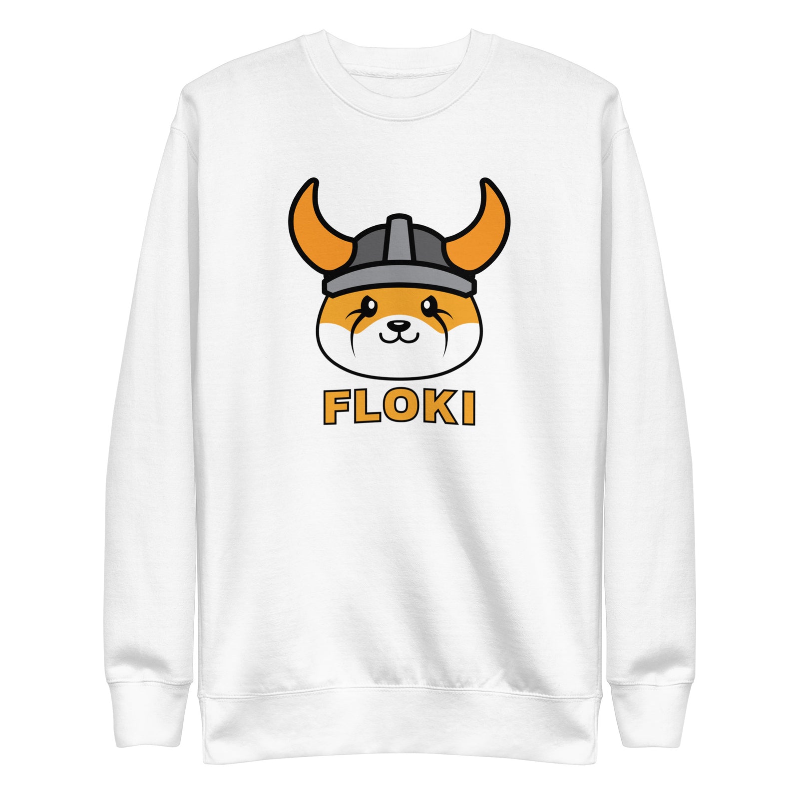 SIMPLE WHITE FLOKI UNISEX SWEATSHIRT