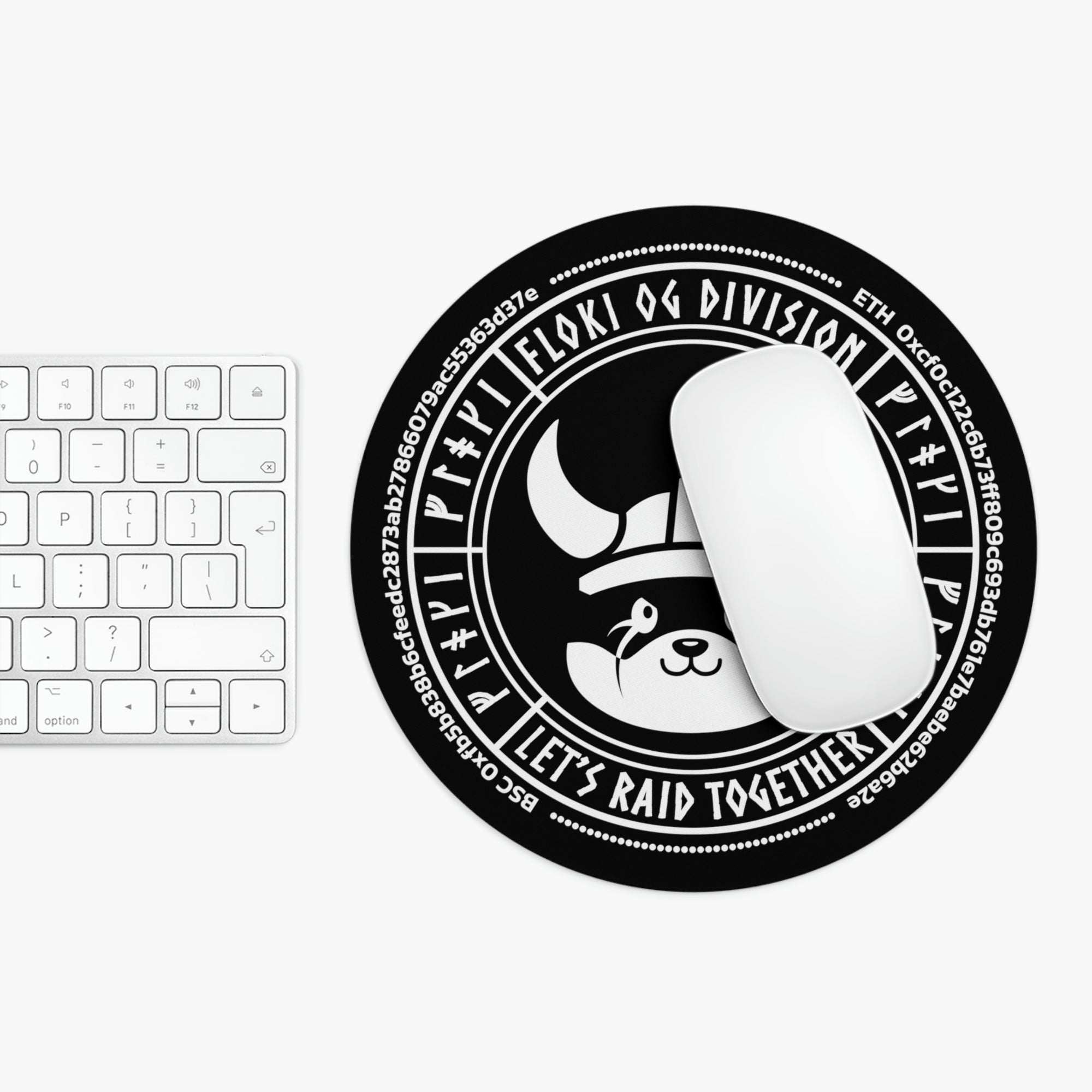 Floki OG分区圆形鼠标垫