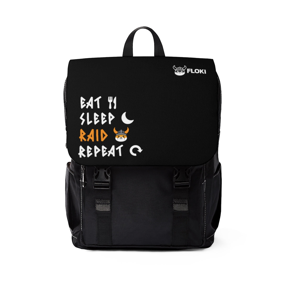 吃，睡眠，突袭，重复肩膀背包